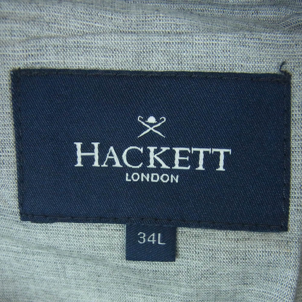 HACKETT LONDON ハケットロンドン HM212257L ウール カシミヤ混 チェック パンツ グレー系 34L【新古品】【未使用】【中古】