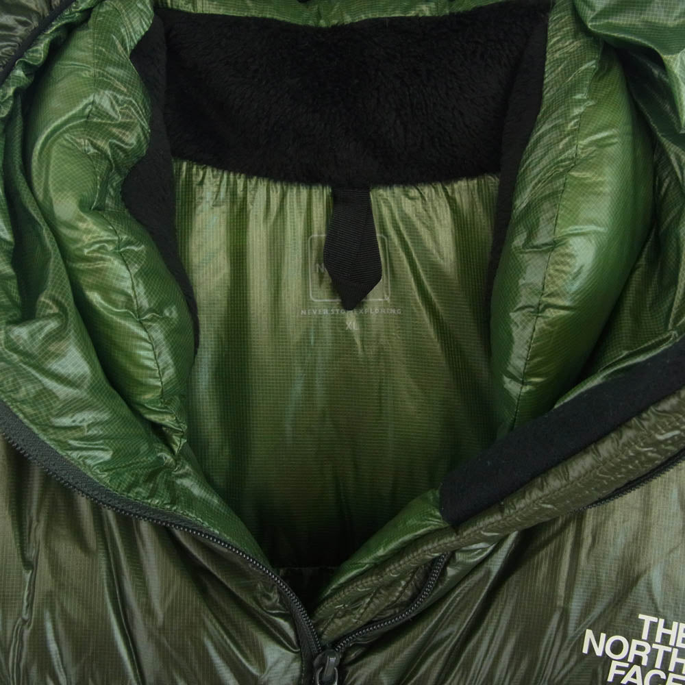 THE NORTH FACE ノースフェイス ND91600 Alpine Nuptse Hoodie アルパイン ヌプシ フーデッド ダウン ジャケット グリーン系 XL【中古】