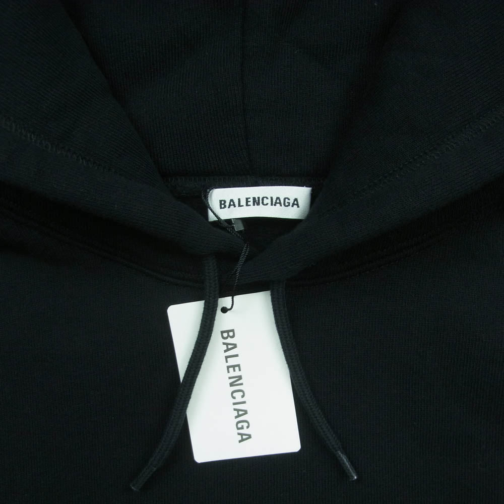 BALENCIAGA バレンシアガ 19SS 556095 TDV15 SPEEDHUNTERS PRINT スピードハンターズ プリント スウェット パーカー ブラック系 S【美品】【中古】
