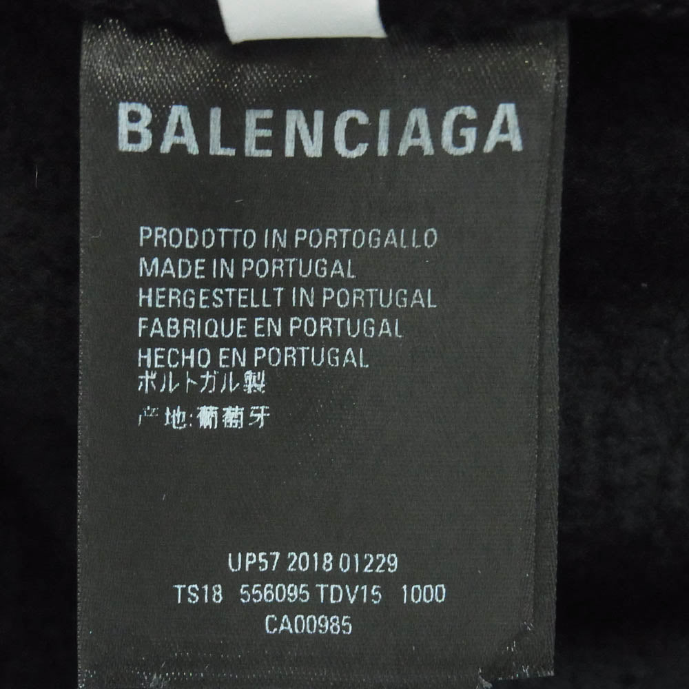 BALENCIAGA バレンシアガ 19SS 556095 TDV15 SPEEDHUNTERS PRINT スピードハンターズ プリント スウェット パーカー ブラック系 S【美品】【中古】