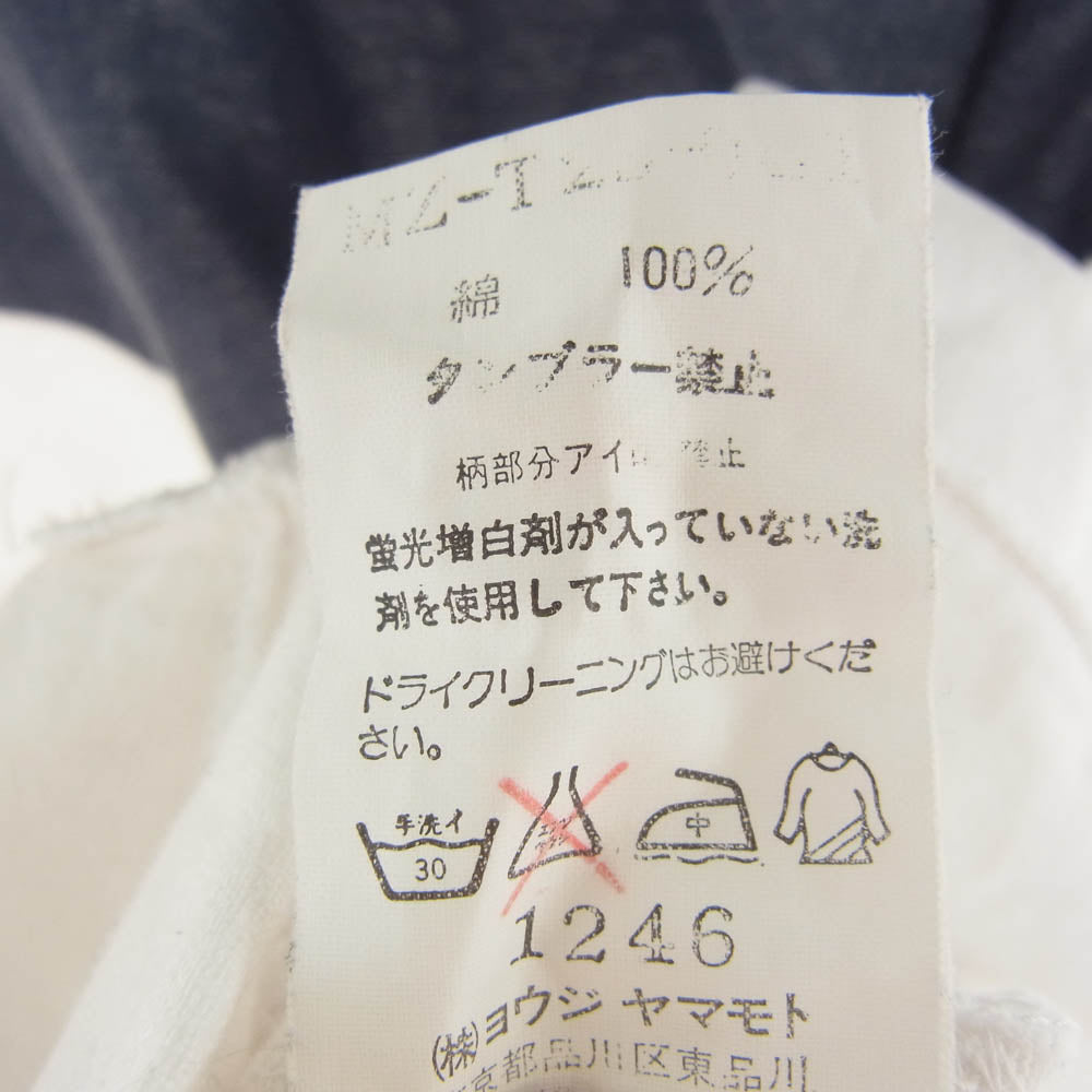 Y's Yohji Yamamoto ワイズ ヨウジヤマモト カラー切替 コットン 半袖 カットソー Tシャツ ホワイト系【中古】