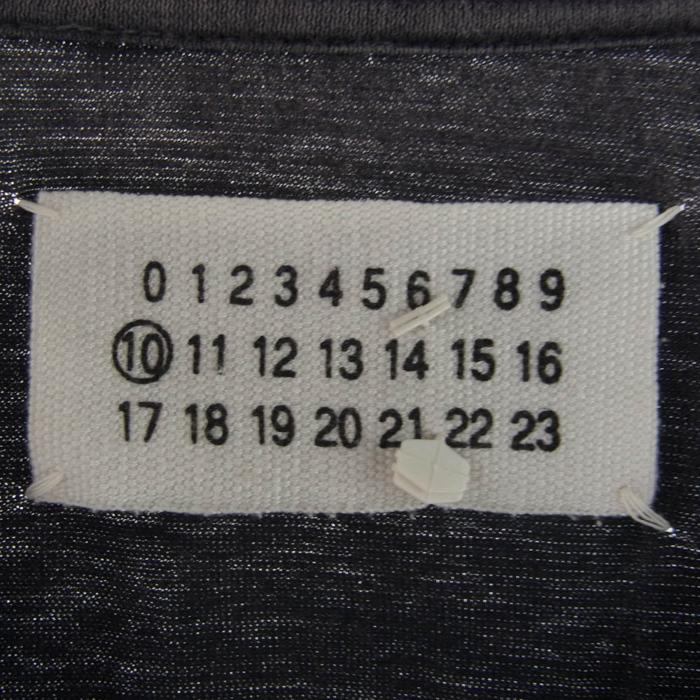 MAISON MARTIN MARGIELA メゾンマルタンマルジェラ 10ライン ここのえタグ Vネック 半袖 カットソー Tシャツ グレー系【中古】