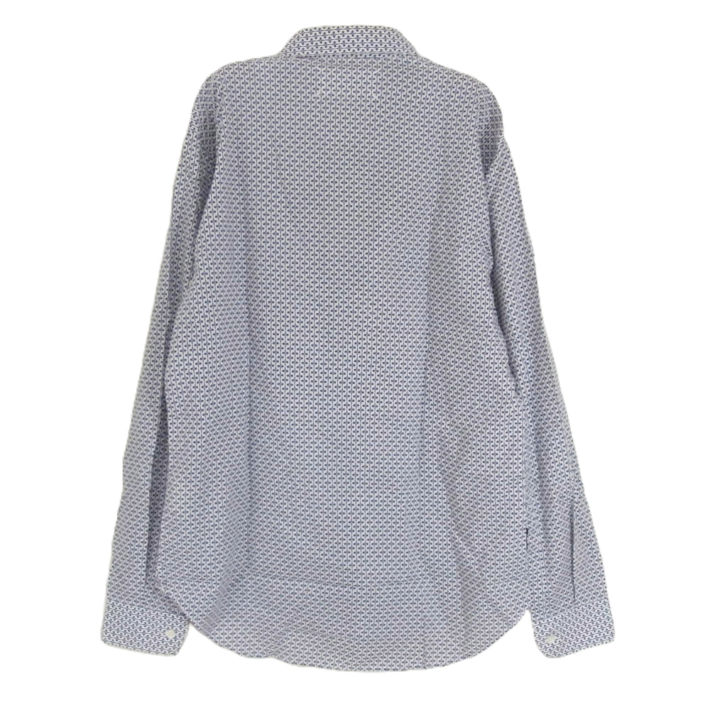MAISON MARTIN MARGIELA メゾンマルタンマルジェラ 06SS 30 DL010 10ライン ここのえタグ チェーン柄 コットン 長袖 シャツ ブルー系 サイズ表記無【中古】