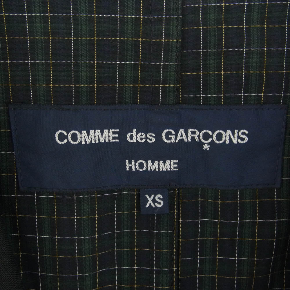 COMME des GARCONS HOMME コムデギャルソンオム AD2009 HE-J128 リネン テーラード ジャケット 3B ブラック系 XS【中古】