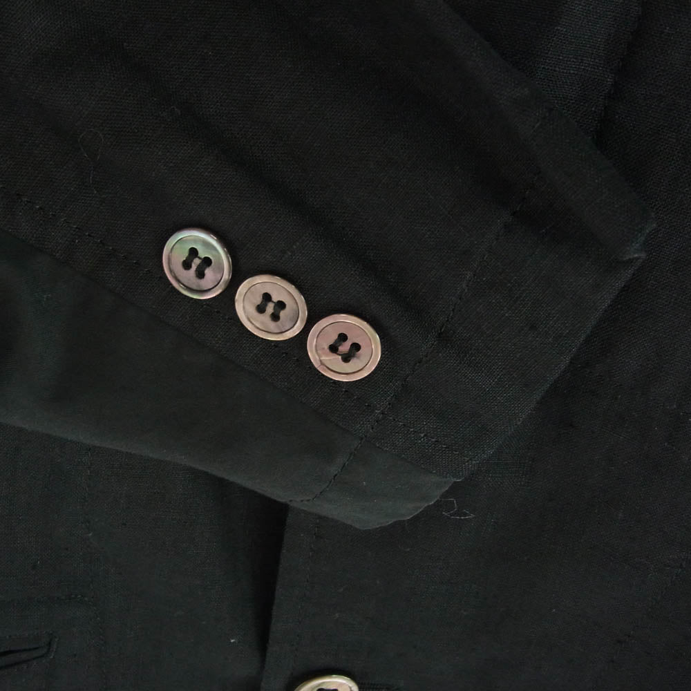 COMME des GARCONS HOMME コムデギャルソンオム AD2009 HE-J128 リネン テーラード ジャケット 3B ブラック系 XS【中古】