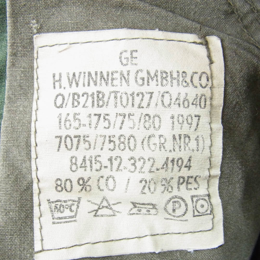 ヴィンテージ GERMAN ARMY ドイツ軍 90s フレクターカモ カーゴパンツ カーキ系 サイズ表記無【中古】