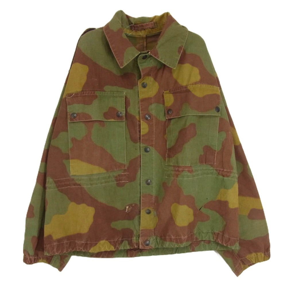ヴィンテージ イタリア軍 パラトルーパー コンバットジャケット サンマルコカモ カーキ系 サイズ表記無【中古】