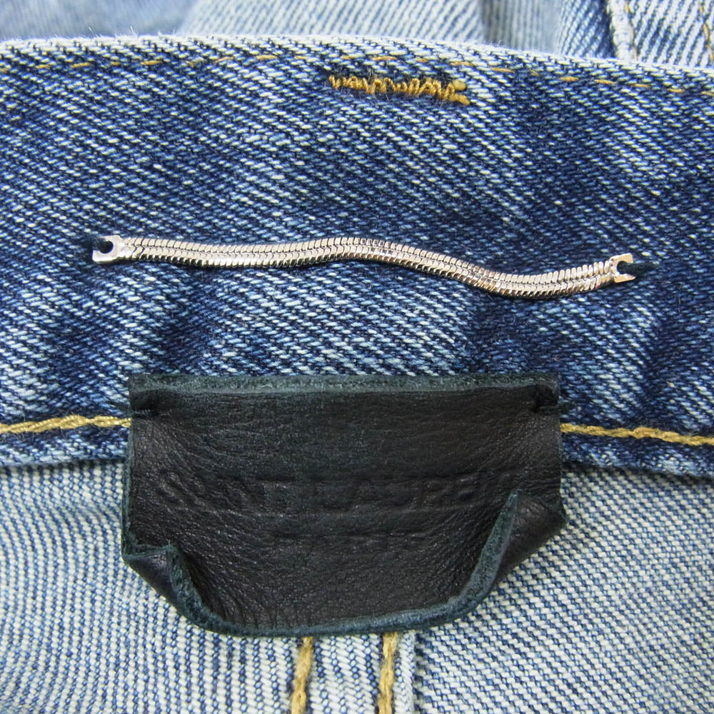 SAINT LAURENT サンローラン 527389 YB477 whiskered skinny jeans ジップフライ スキニー デニム パンツ インディゴブルー系 29【中古】