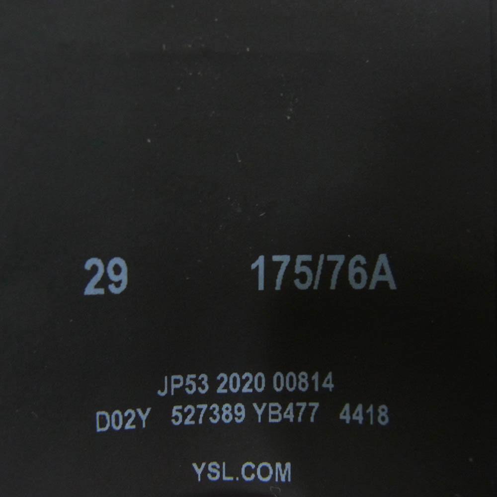 SAINT LAURENT サンローラン 527389 YB477 whiskered skinny jeans ジップフライ スキニー デニム パンツ インディゴブルー系 29【中古】