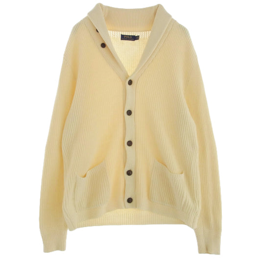 POLO RALPH LAUREN ポロ・ラルフローレン ショールカラー ニット カーディガン オフホワイト系 M【中古】