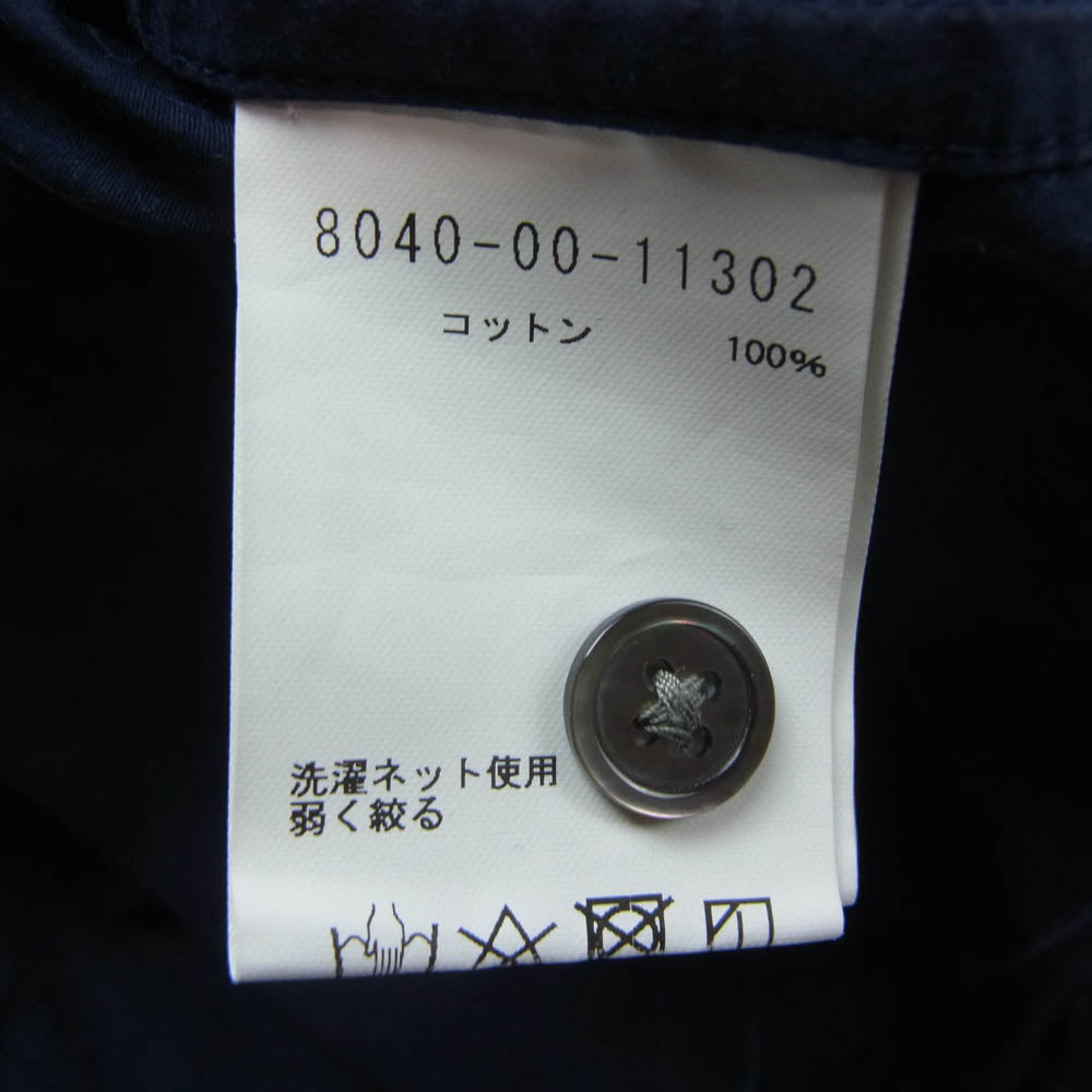 Nigel Cabourn ナイジェルケーボン 8040-00-11302 OPEN COLLARED SHIRT S/S オープンカラー 半袖 シャツ ネイビー系 52【中古】