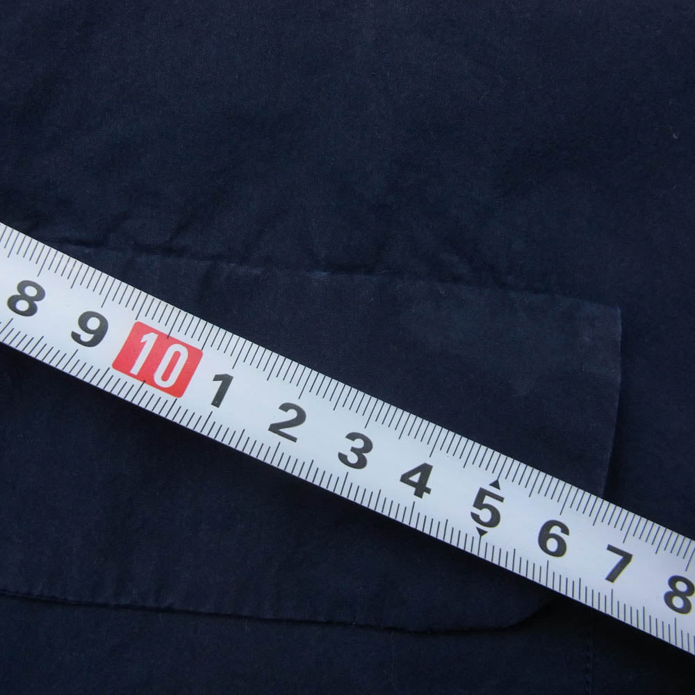 Nigel Cabourn ナイジェルケーボン 8040-00-11302 OPEN COLLARED SHIRT S/S オープンカラー 半袖 シャツ ネイビー系 52【中古】