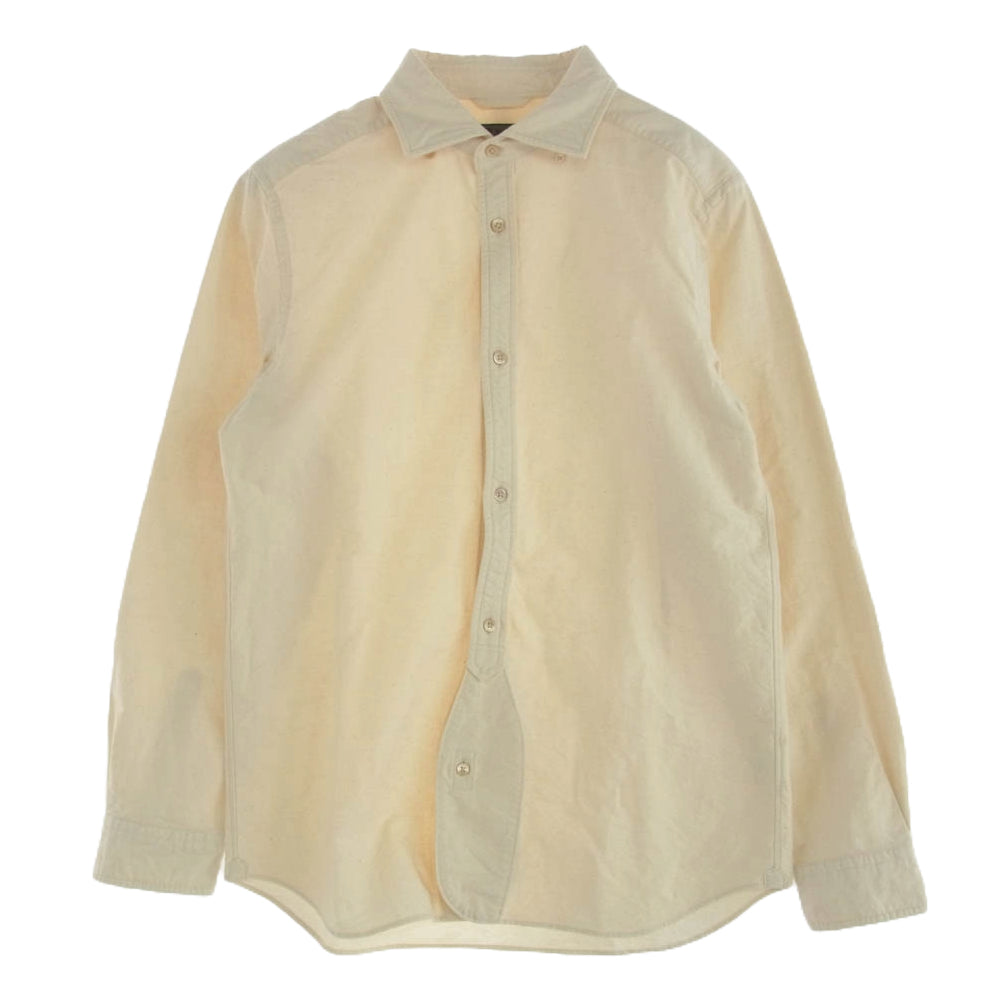Nigel Cabourn ナイジェルケーボン 8047-00-10000 BRITISH OFFICERS SHIRT ブリティッシュ オフィサーズ 長袖 シャツ オフホワイト系 52【中古】