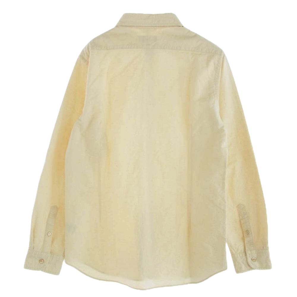 Nigel Cabourn ナイジェルケーボン 8047-00-10000 BRITISH OFFICERS SHIRT ブリティッシュ オフィサーズ 長袖 シャツ オフホワイト系 52【中古】
