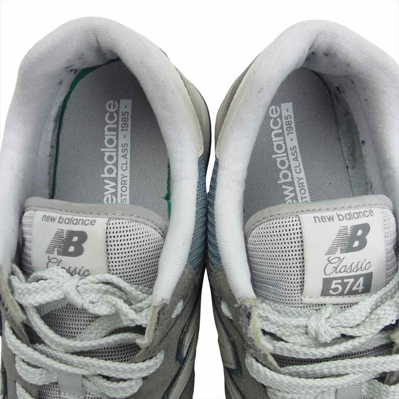 NEW BALANCE ニューバランス ML574BA2 STEEL GRAY スチール グレー ローカット スニーカー グレー系 28.5cm【中古】