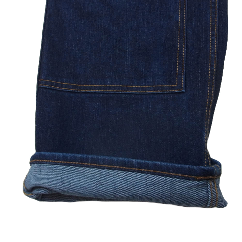 KOJIMA GENES 児島ジーンズ ダブルニー ストレート デニム パンツ インディゴブルー系【中古】