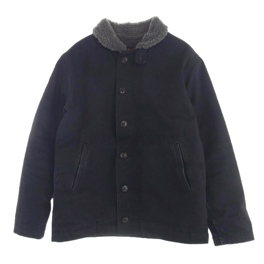 KOJIMA GENES 児島ジーンズ デニム ボア デッキ ジャケット ブラック系 XXL【中古】