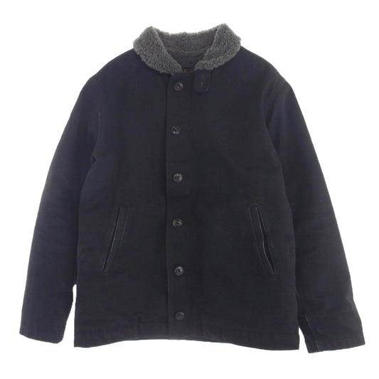 KOJIMA GENES 児島ジーンズ デニム ボア デッキ ジャケット ブラック系 XXL【中古】