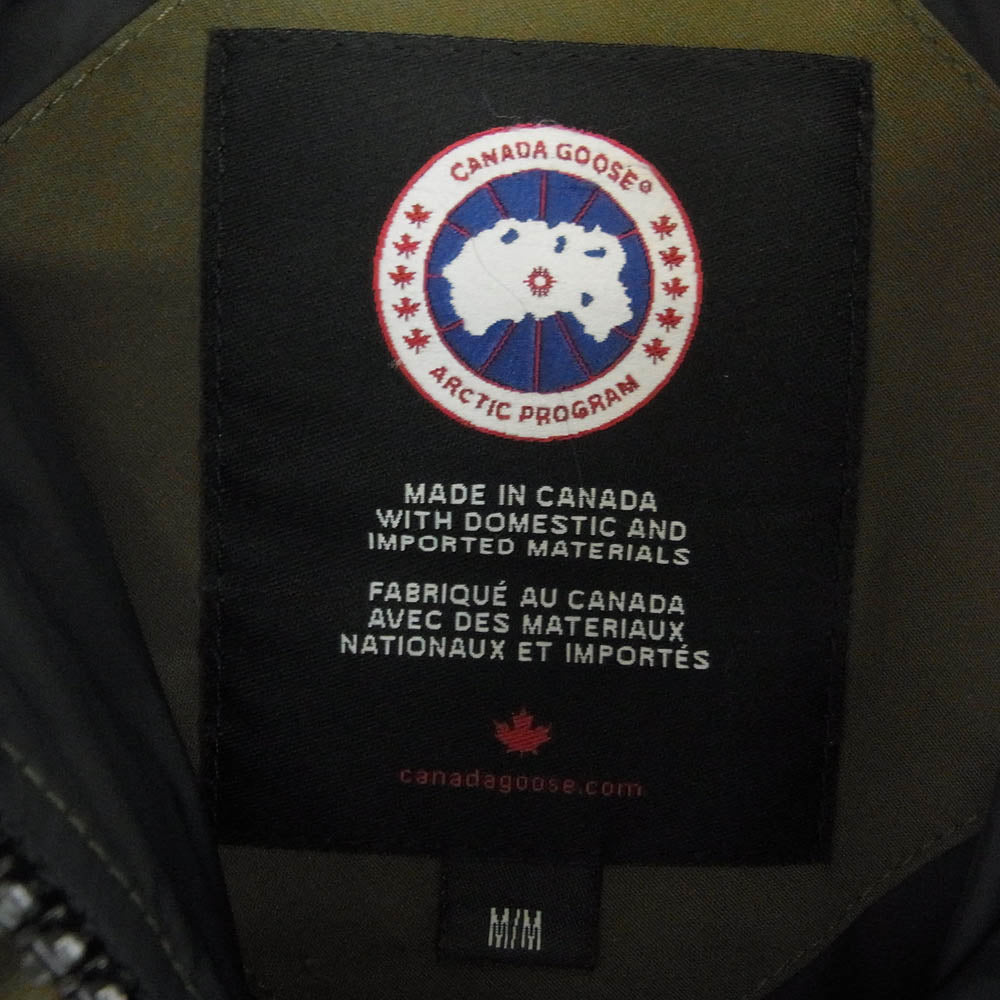 CANADA GOOSE カナダグース 3802L 国内正規品 サザビーリーグタグ FREAK'S STORE フリークスストア別注 SHELBURNE PARKA シェルバーン パーカ ダウンコート ダウンジャケット カーキ系 M【中古】