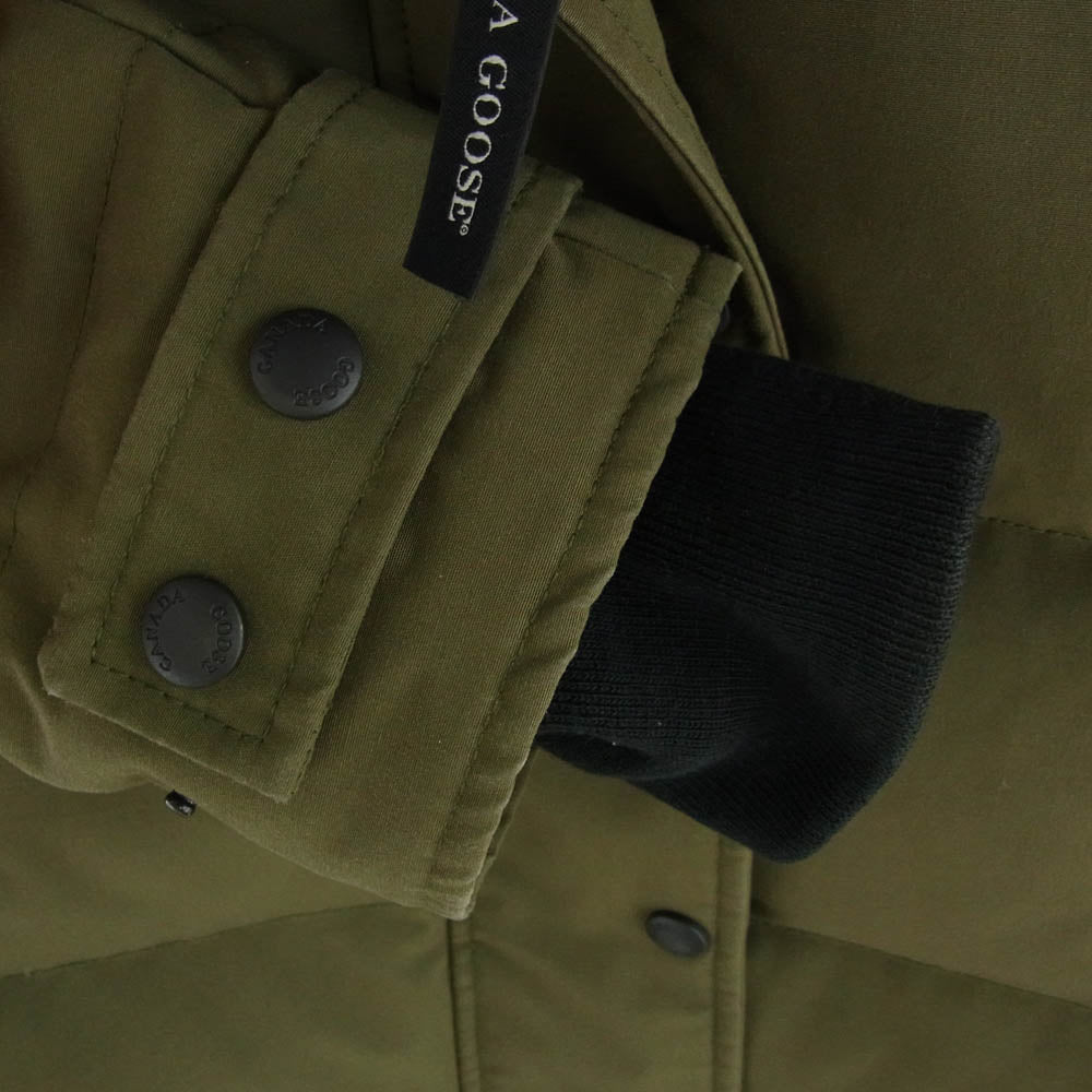 CANADA GOOSE カナダグース 3802L 国内正規品 サザビーリーグタグ FREAK'S STORE フリークスストア別注 SHELBURNE PARKA シェルバーン パーカ ダウンコート ダウンジャケット カーキ系 M【中古】