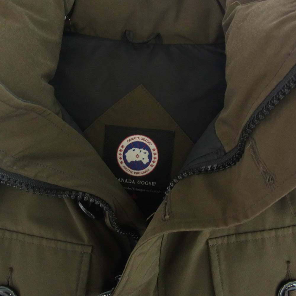 CANADA GOOSE カナダグース 2301JM R 国内正規品 グリフィンインターナショナルタグ RUSSELL PARKA ラッセルパーカ ダウンジャケット カーキ系 XL【中古】