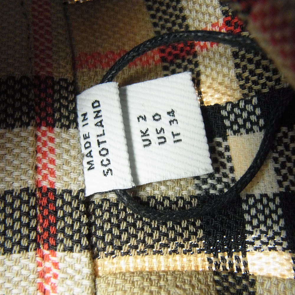 BURBERRY バーバリー 8025832 リカルドティッシ期 ノバチェック ウール キルト スカート ライトブラウン系 34【中古】