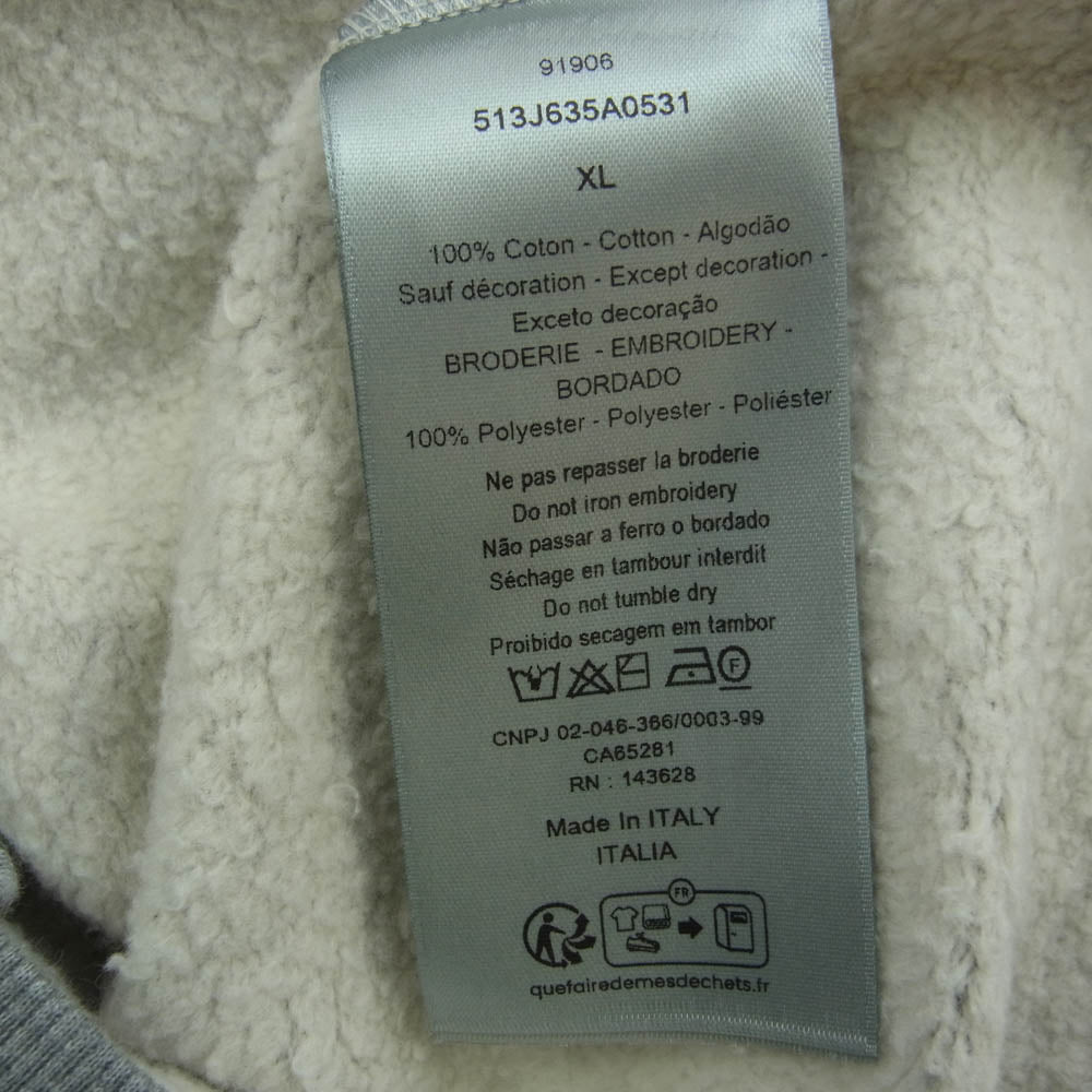 Dior ディオール 513J635A0531 CD Icon ハーフジップ スウェット トレーナー フリース グレー系 XL【中古】