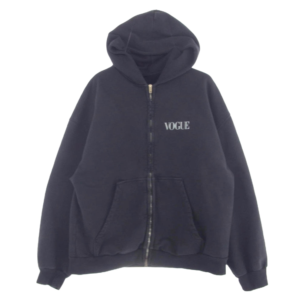 BALENCIAGA バレンシアガ 24AW 803264 TRVP6 × VOGUE ヴォーグ ジップアップ フーディー パーカー ブラック系 L【中古】