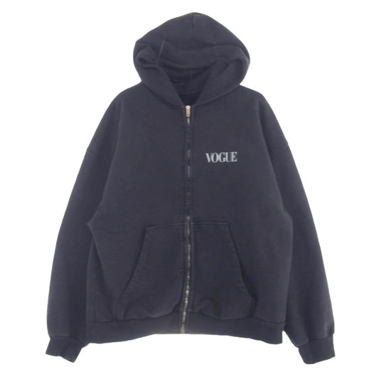 BALENCIAGA バレンシアガ 24AW 803264 TRVP6 × VOGUE ヴォーグ ジップアップ フーディー パーカー ブラック系 L【中古】