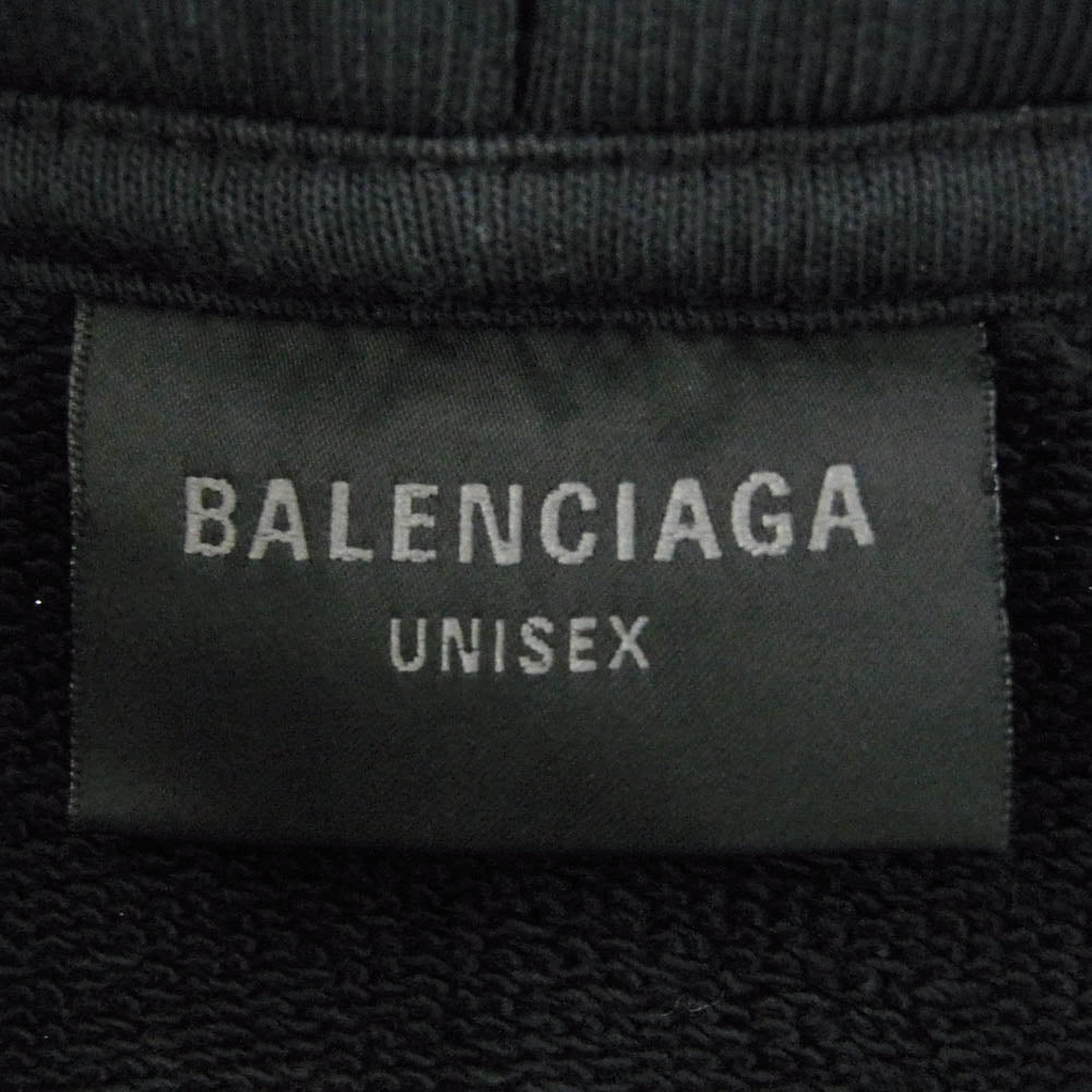 BALENCIAGA バレンシアガ 24AW 803264 TRVP6 × VOGUE ヴォーグ ジップアップ フーディー パーカー ブラック系 L【中古】