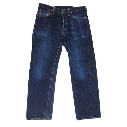 THE FLAT HEAD ザフラットヘッド FN-3009N 14.5oz テーパード ストレート ジーンズ デニム パンツ インディゴブルー系 33【中古】