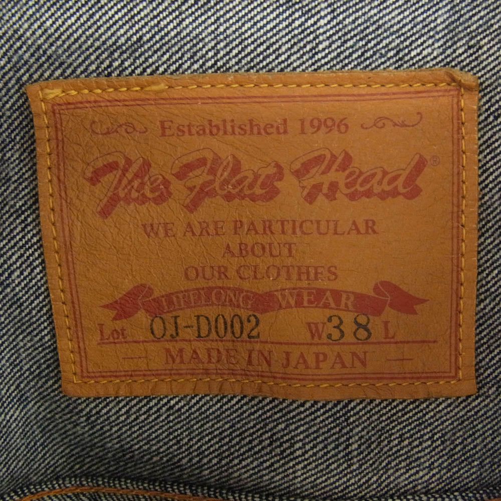 THE FLAT HEAD ザフラットヘッド OJ-D002 2nd 50’s モデル デニム ジャケット インディゴブルー系 38【中古】