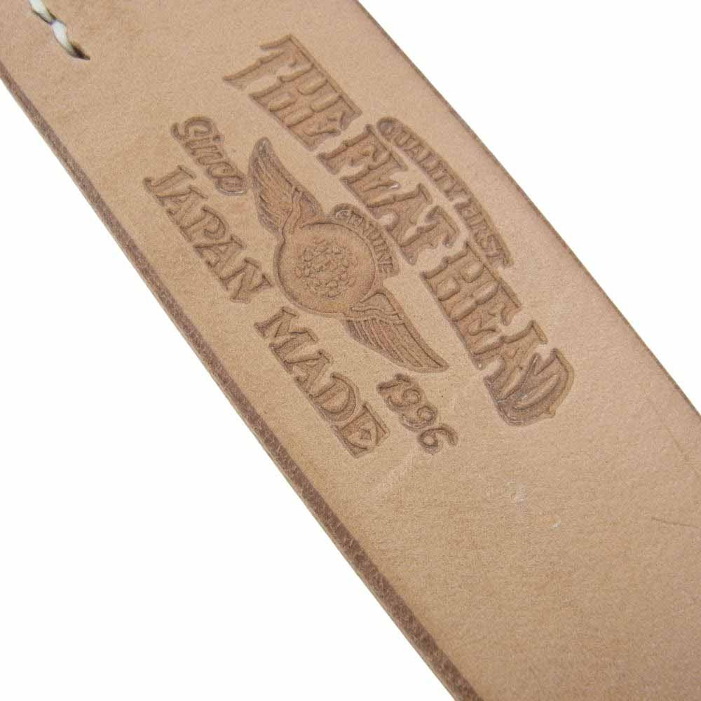 THE FLAT HEAD ザフラットヘッド レザー ギャリソン ベルト ライトブラウン系 32【美品】【中古】