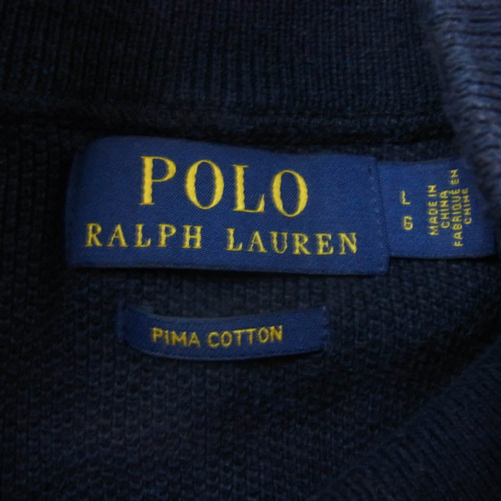 POLO RALPH LAUREN ポロ・ラルフローレン フルジップ ニット カーディガン ネイビー系 L【中古】