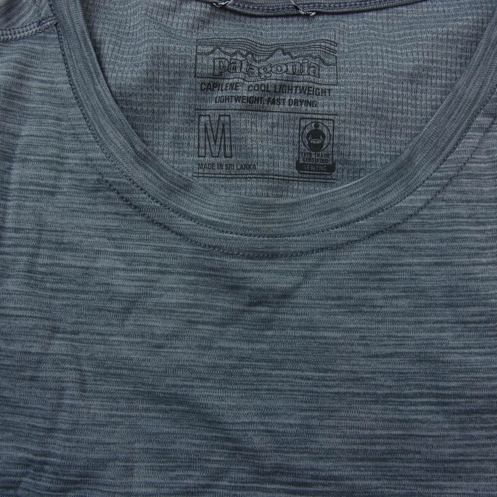 patagonia パタゴニア 45760 Cap Cool Lightweight Shirt  キャプリーン クール ライトウェイト Tシャツ グレー系 M【中古】