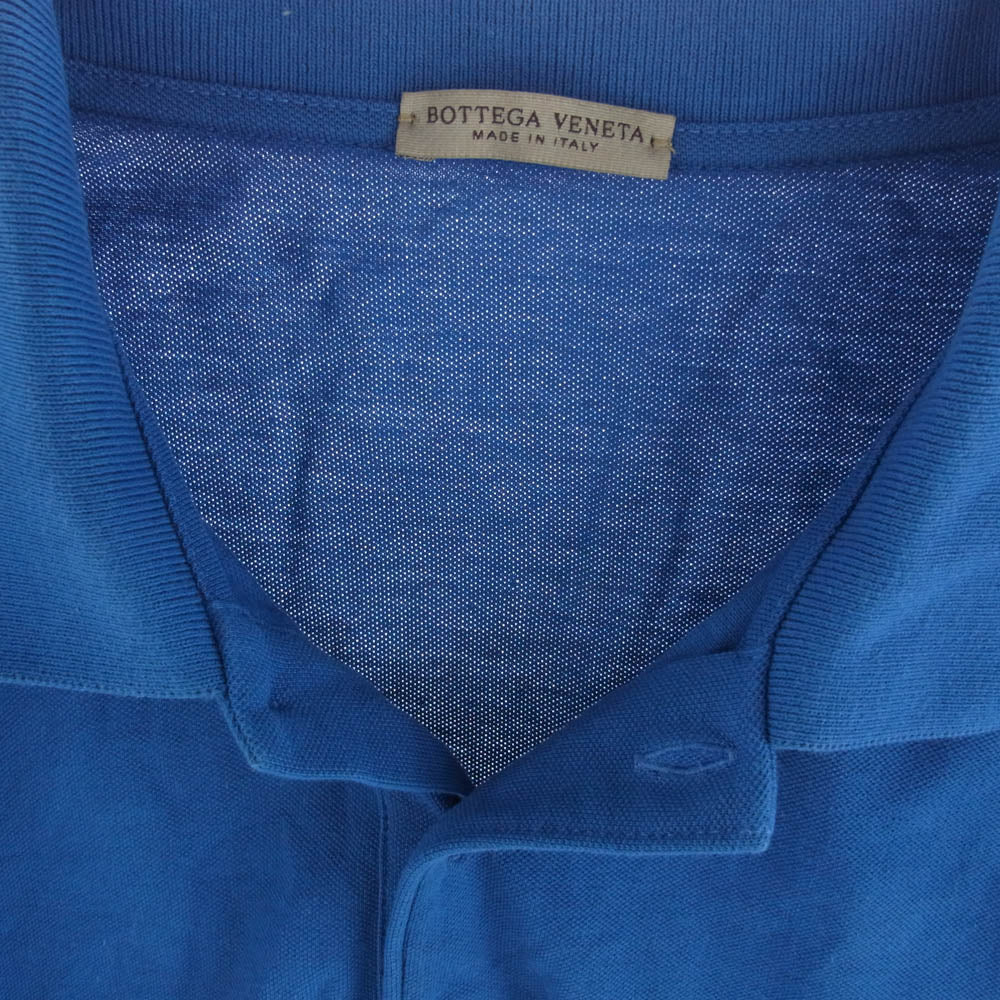 BOTTEGAVENETA ボッテガヴェネタ 336492 VBED0 ワンポイント コットン 半袖 ポロシャツ ブルー系 48【中古】