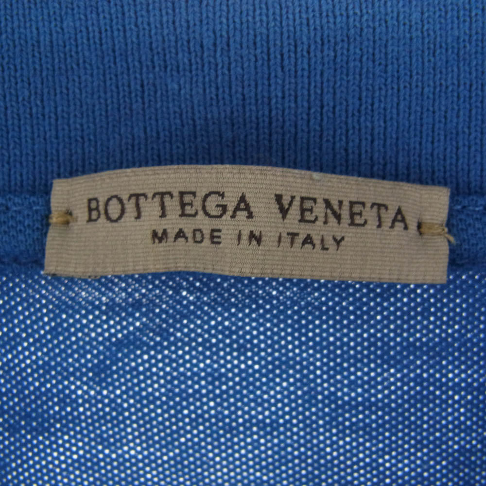BOTTEGAVENETA ボッテガヴェネタ 336492 VBED0 ワンポイント コットン 半袖 ポロシャツ ブルー系 48【中古】