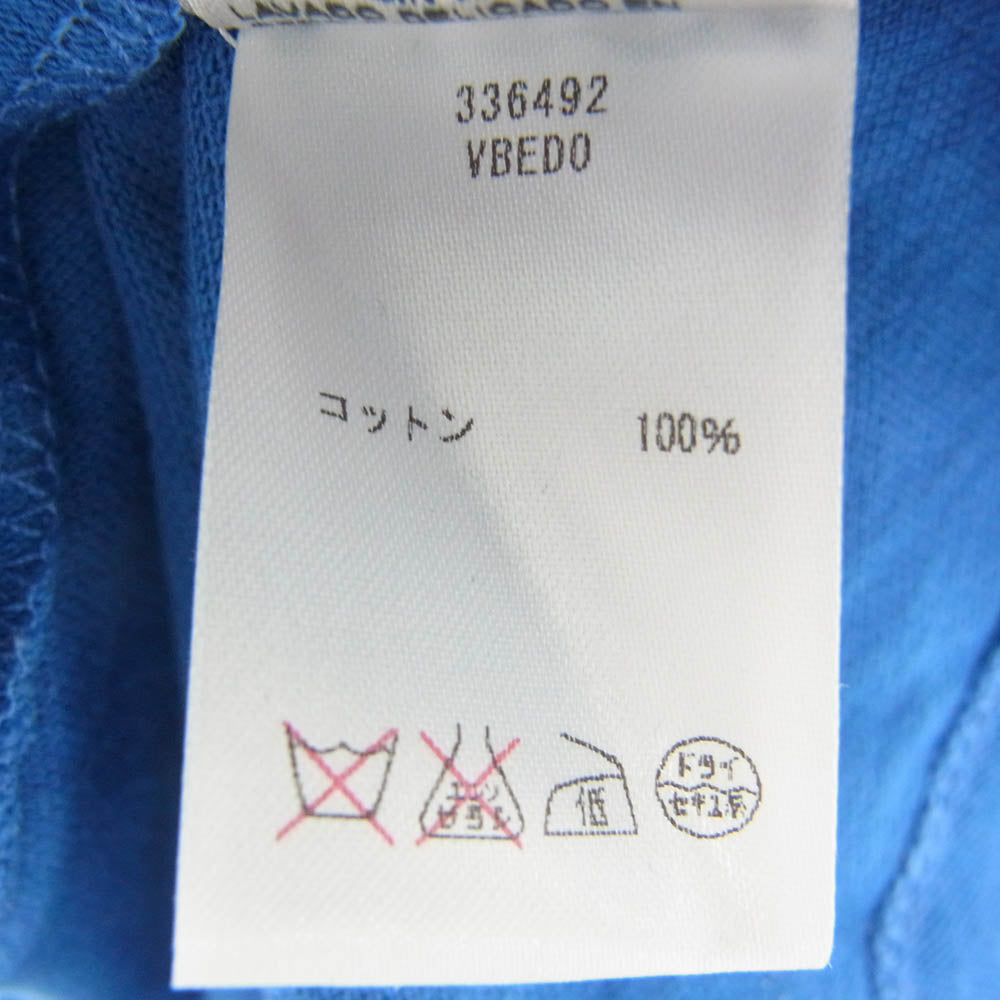 BOTTEGAVENETA ボッテガヴェネタ 336492 VBED0 ワンポイント コットン 半袖 ポロシャツ ブルー系 48【中古】