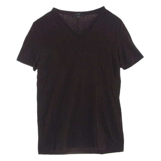 GUCCI グッチ 235090 X3469 バックプリント コットン Vネック 半袖 カットソー Tシャツ ブラウン系 M【中古】