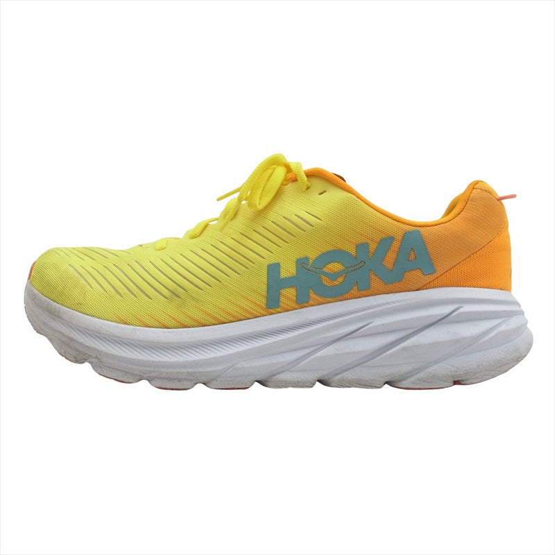 HOKA ONE ONE ホカ オネオネ 1121370 RINCON 3 WIDE ランニング シューズ スニーカー イエロー系 27.5cm【中古】