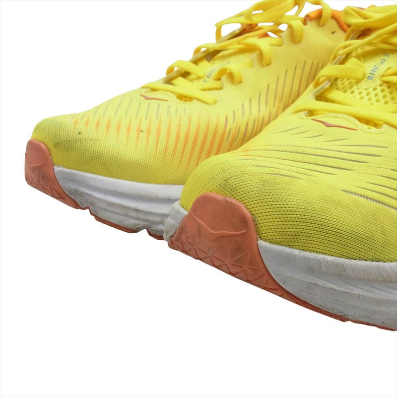 HOKA ONE ONE ホカ オネオネ 1121370 RINCON 3 WIDE ランニング シューズ スニーカー イエロー系 27.5cm【中古】