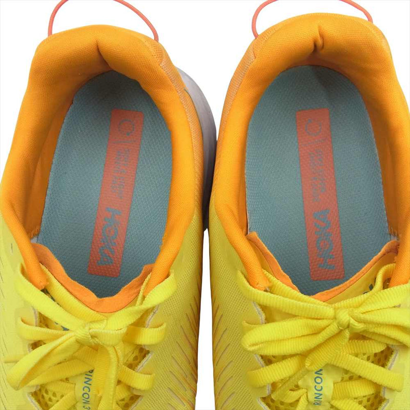 HOKA ONE ONE ホカ オネオネ 1121370 RINCON 3 WIDE ランニング シューズ スニーカー イエロー系 27.5cm【中古】