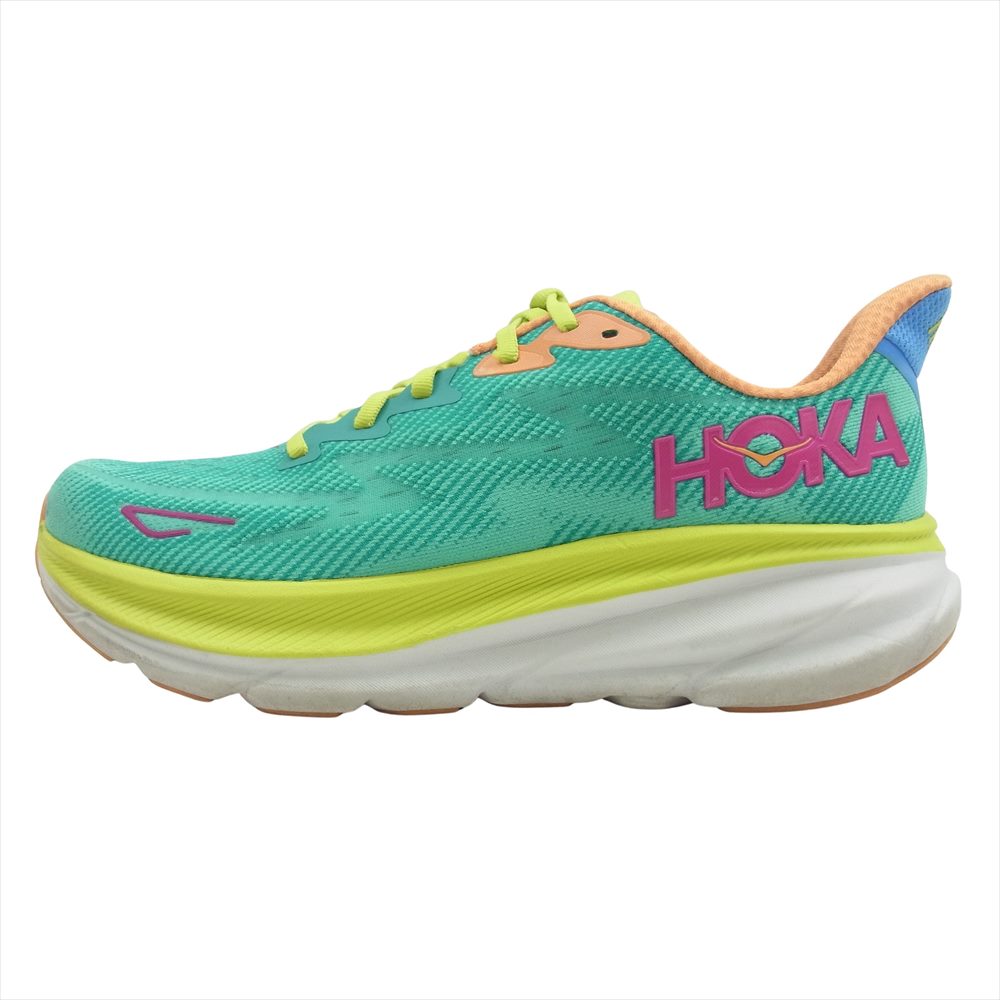 HOKA ONE ONE ホカ オネオネ 1127895 CLIFTON9 クリフトン 9 ランニング シューズ スニーカー ブルー系 マルチカラー系 27.5cm【中古】