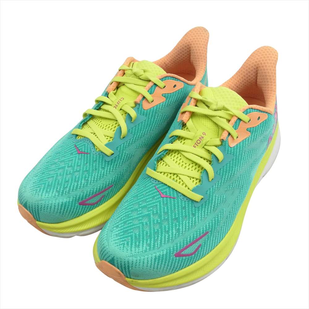 HOKA ONE ONE ホカ オネオネ 1127895 CLIFTON9 クリフトン 9 ランニング シューズ スニーカー ブルー系 マルチカラー系 27.5cm【中古】