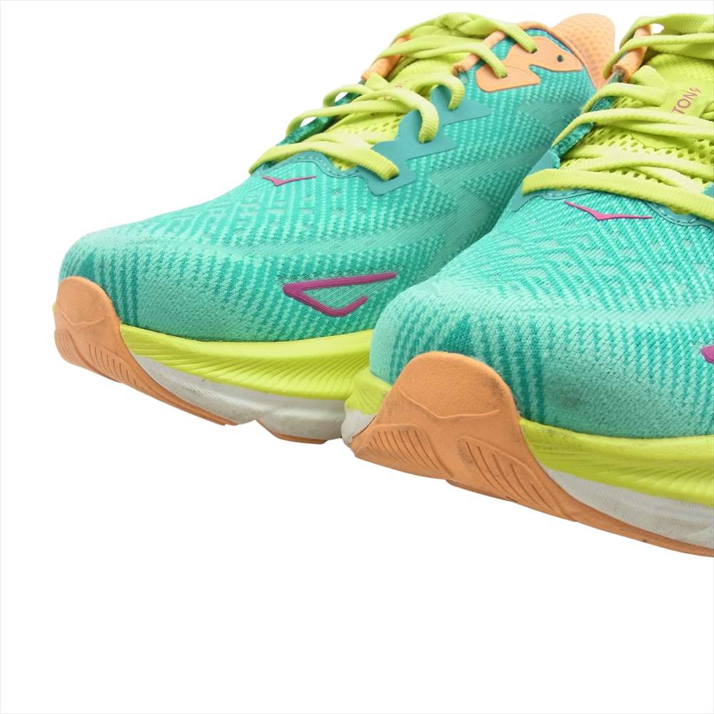 HOKA ONE ONE ホカ オネオネ 1127895 CLIFTON9 クリフトン 9 ランニング シューズ スニーカー ブルー系 マルチカラー系 27.5cm【中古】