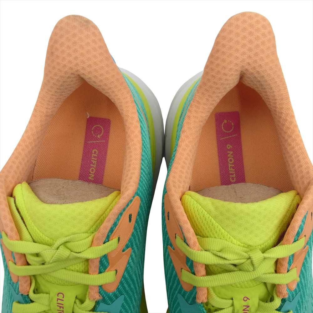 HOKA ONE ONE ホカ オネオネ 1127895 CLIFTON9 クリフトン 9 ランニング シューズ スニーカー ブルー系 マルチカラー系 27.5cm【中古】