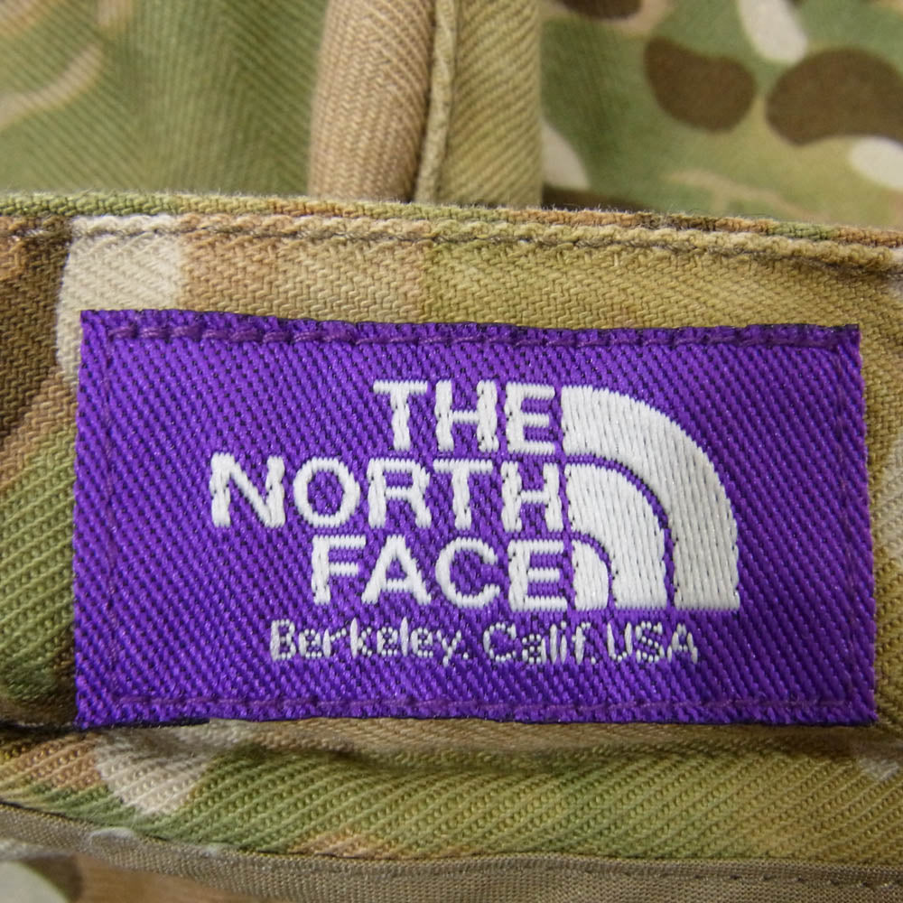 THE NORTH FACE ノースフェイス NTW5164N PURPLE LABEL コットン カモフラ タック ヘリンボーン パンツ ブラウン系 28【中古】