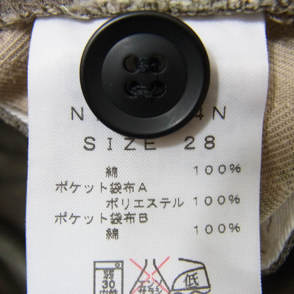 THE NORTH FACE ノースフェイス NTW5164N PURPLE LABEL コットン カモフラ タック ヘリンボーン パンツ ブラウン系 28【中古】