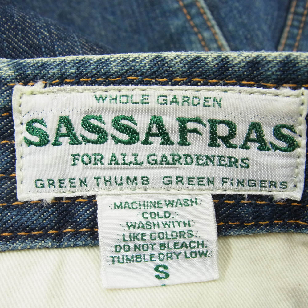 SASAFRAS ササフラス フォールリーフ パンツ デニム インディゴブルー系 S【中古】