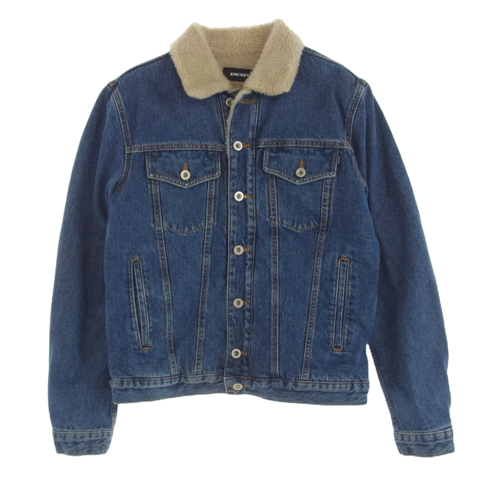 DIESEL ディーゼル ボア デニム ジャケット インディゴブルー系 M【中古】